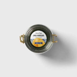 Cottage Lemon Marmalade Lid Label Sticker ラウンドシール