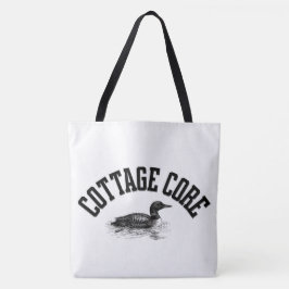 cottage loon heated rivalry tote bag トートバッグ