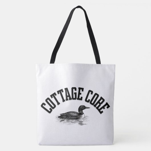 cottage loon heated rivalry tote bag トートバッグ (正面)