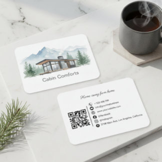 Cottage Mountain Cabin Rental QR Code 名刺
