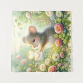 Cottage Mouse Love Letter Meadow タペストリー (正面)