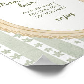 Cottage Pear Baby Shower Mom-osa Bar   ポスター (角)