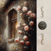 Cottage Rose Window Light Decoupage 薄葉紙