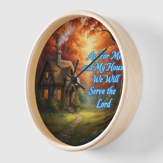 Cottage-Serve the Lord 壁時計 (傾斜)