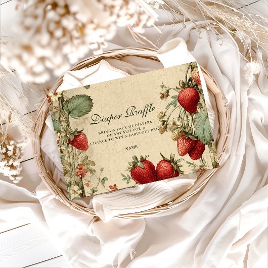 Cottage Strawberry Woodland Diapper Raffle  エンクロージャーカード