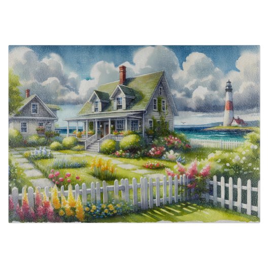 Cottage With View Of The Lighthouse カッティングボード (正面)