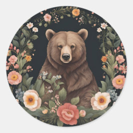 Cottagecore Bear ラウンドシール