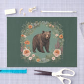 Cottagecore Bear Decoupage 薄葉紙 (クラフト)