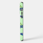 Cottagecore Blueberry Berry Pattern iPhoneケース (左側面)