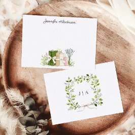 Cottagecore Chateau Monogram Book Personalized ノートカード