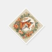 Cottagecore  Cute Fox スタンダードカクテルナプキン (角)