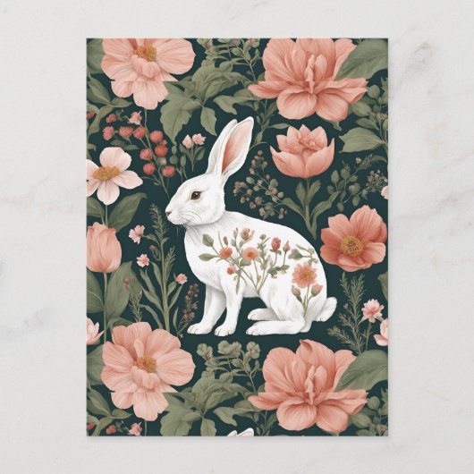 Cottagecore Cute Rabbit ポストカード (正面)