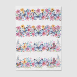 Cottagecore Floral & Butterfly Elements Decoupage 薄葉紙
