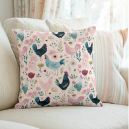 Cottagecore Floral Chicken クッション