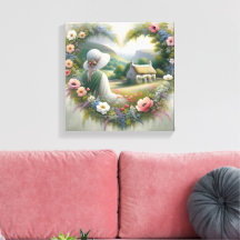 Cottagecore Floral Heart Countryside Cottage 