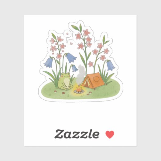 Cottagecore Frog Camping シール (シート)