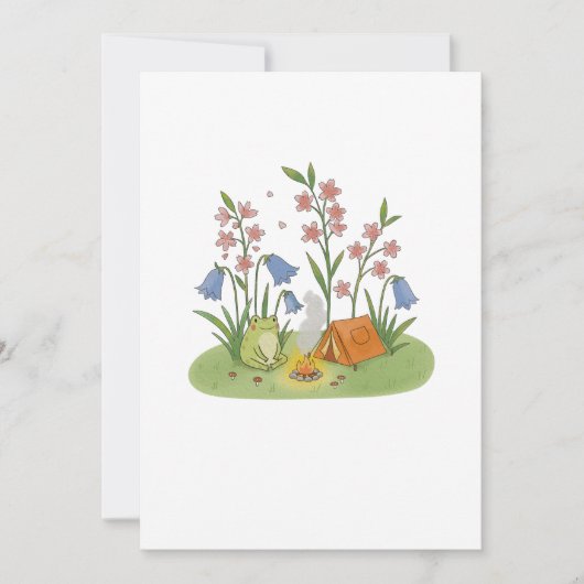 Cottagecore Frog Camping 招待状 (正面)
