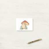 Cottagecore frog with mushroom ポストイット (デスク上)