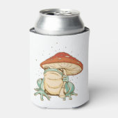Cottagecore frog with mushroom 缶クーラー (缶正面)