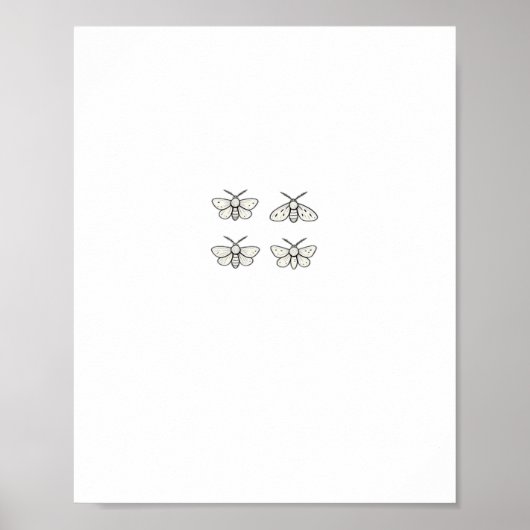 Cottagecore Moths Classic ポスター (正面)