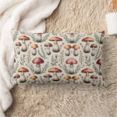 Cottagecore Mushroom Pattern ランバークッション (ブランケット)