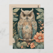 Cottagecore Owl Cute ポストカード (正面/裏面)