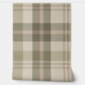 Cottagecore Plaid in Sage and Cream 壁紙 (ほどく)