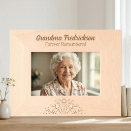 Cottagecore Remembrance Floral Memorial Tribute レーザー彫刻フレーム