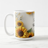 Cottagecore Sunflower Flower Arrangement コーヒーマグカップ (左)