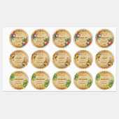 Cottagecore Waterproof Jar Labels ラベル (シート)