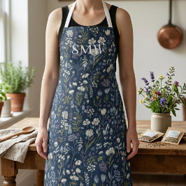 Cottagecore Wildflower – Personalized Monogram エプロン