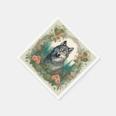 Cottagecore Wolf スタンダードカクテルナプキン (角)