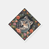 Cottagecore Wolf スタンダードカクテルナプキン (角)
