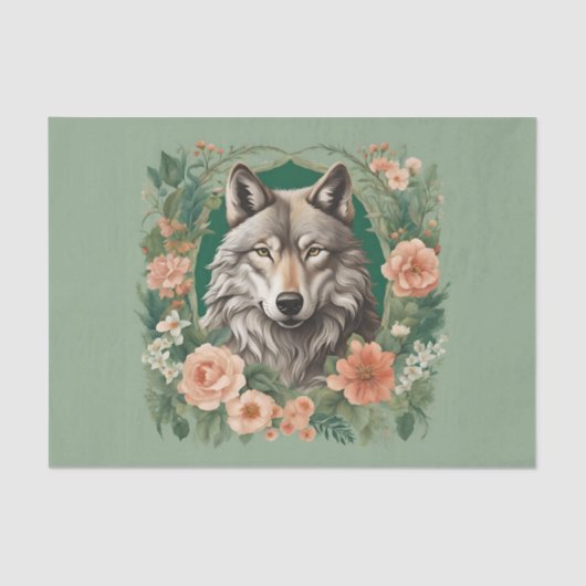 Cottagecore Wolf Decoupage 薄葉紙 (正面)