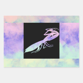 Cotten Candy Clouds Praying Mantis ラッピングペーパーシート
