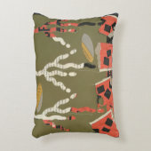 cotton abstract floral design  アクセントクッション (正面(垂直))