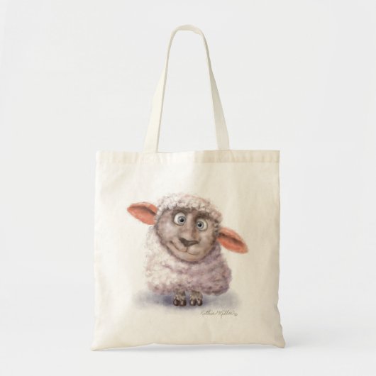 Cotton Ball Sheep Cartoon トートバッグ (正面)