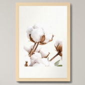 Cotton Branch Wall Art | Botanical Farmhouse ポスター