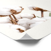 Cotton Branch Wall Art | Minimal Neutral Farmhouse ポスター (角)