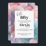 Cotton Candy抽象芸術50th Birthday Party 招待状<br><div class="desc">パステルコットンキャンディ抽象デザイン50歳の誕生日パーティー。すべての文字は編集可能。</div>