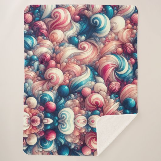 Cotton Candy Bubblegum シェルパブランケット (正面)