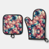 Cotton Candy Bubblegum 鍋つかみ&鍋敷きセット (正面)