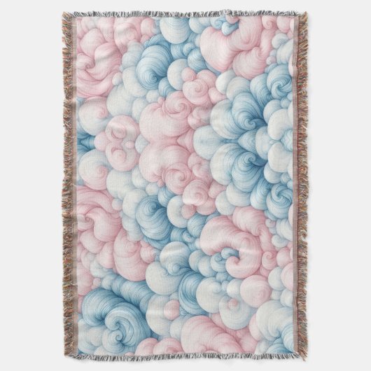 Cotton Candy Clouds スローブランケット (正面縦)