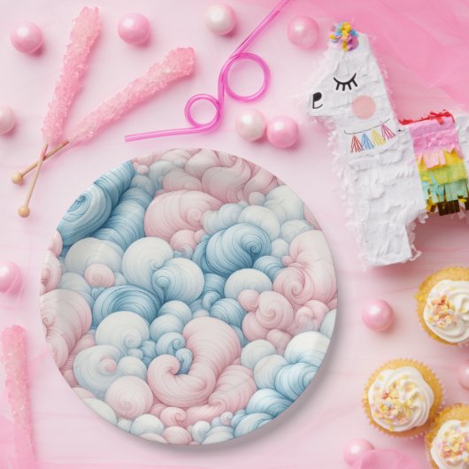 Cotton Candy Clouds ペーパープレート (パーティー)