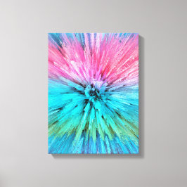 Cotton Candy Energy Burst Fractal Art キャンバスプリント