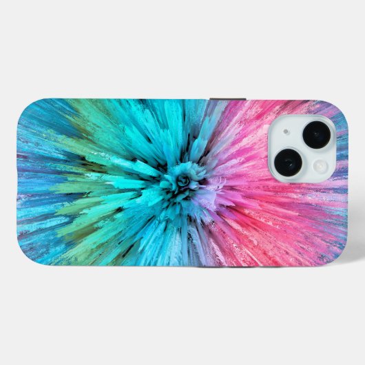Cotton Candy Energy Burst Fractal Art Case-Mate iPhoneケース (裏面 (横))