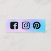 Cotton Candy Facebook Instagram Pinterest スキニー名刺 (正面)