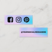 Cotton Candy Facebook Instagram Pinterest スキニー名刺 (正面/裏面)