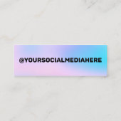 Cotton Candy Facebook Instagram Pinterest スキニー名刺 (裏面)