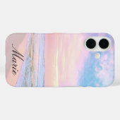 Cotton Candy Florida Beach Sunrise Name Phone Case Case-Mate iPhoneケース (裏面 (横))